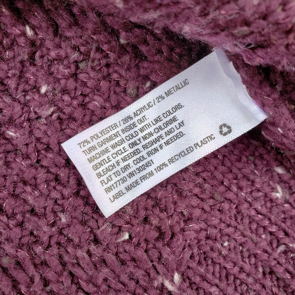 Merona • Purple Cable Knit Sweater - Picture 4 of 4